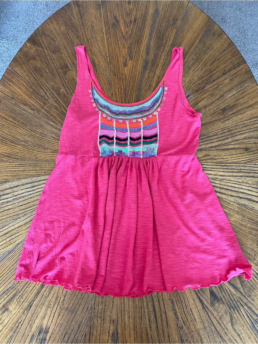 Y2K Babydoll Sequin Hale Bob Pink Tank Top